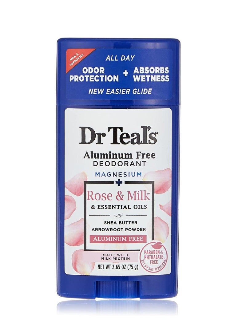 DR.TEAL'S DEO STICK ROSE&MILK 75G